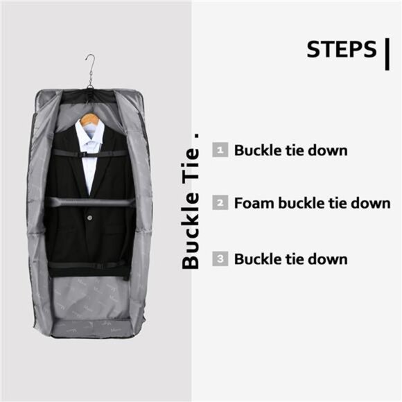 Garment Bags for Travel, Lychee Large Foldable Carry On  New Suit Garment Bag for Travel, Large Garment Bags for Hanging Clothes